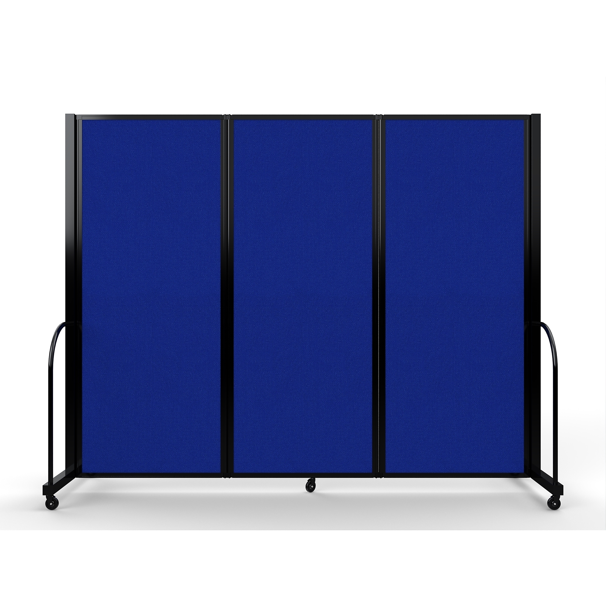 Screenflex Full Motion Divider — 6ft. 10in. x 8ft. 7in., Black Frame, Royal Blue, Model# FSH-6103-B-RYB